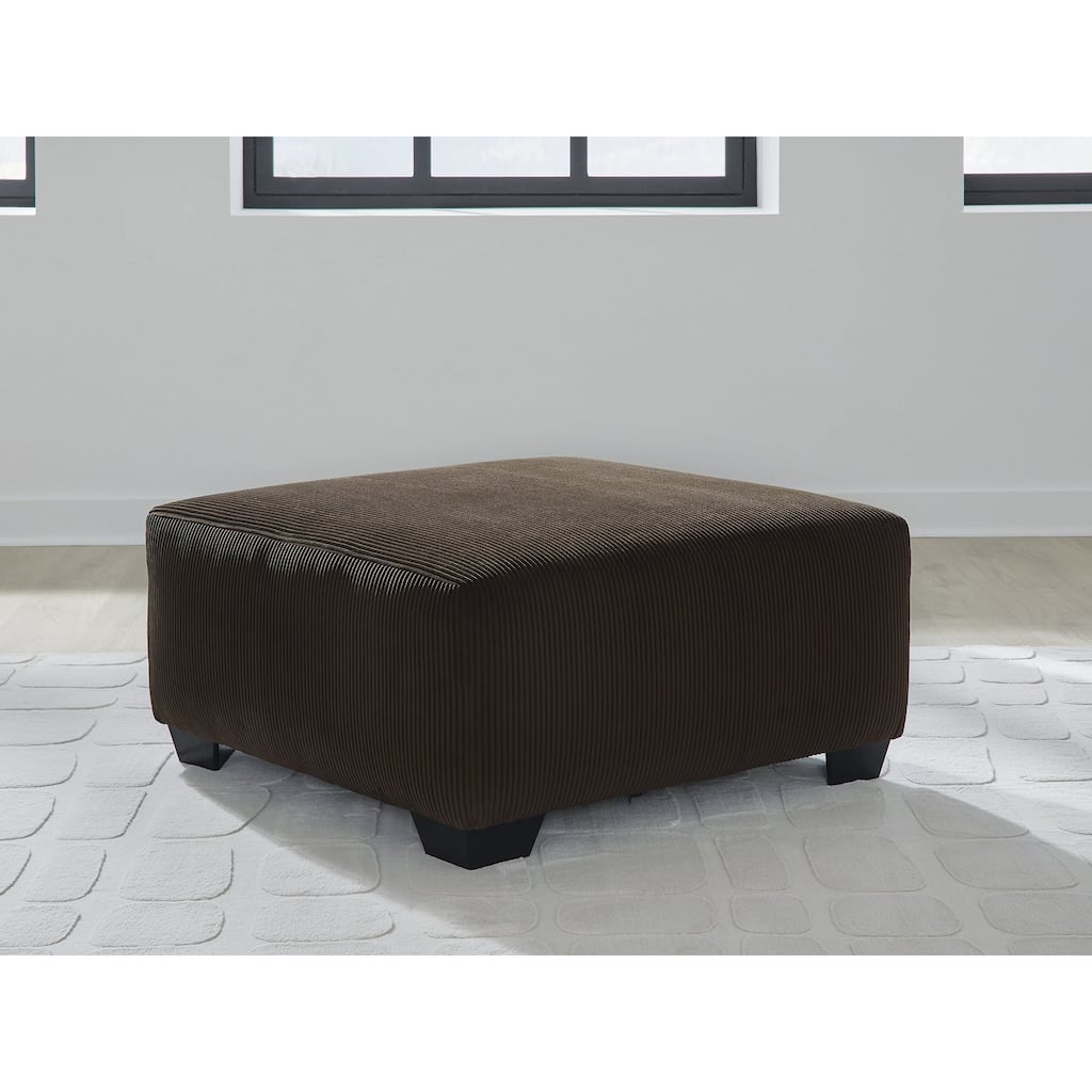 Signature Design by Ashley Firescrest Dark Brown Oversized Accent Ottoman
