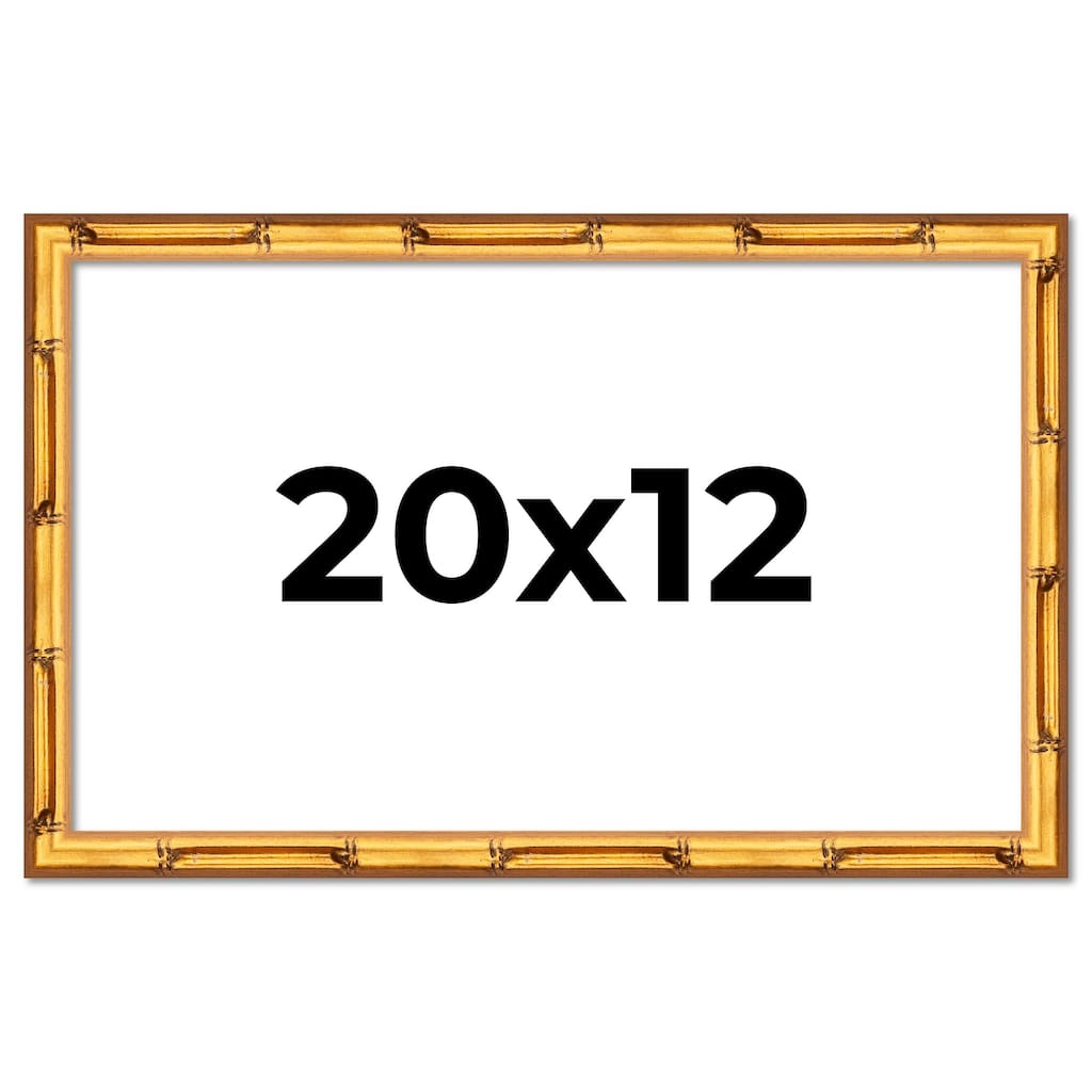 20x12 Frame Gold Bamboo Picture Frame - Complete Modern Photo Frame