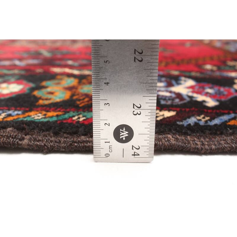 ECARPETGALLERY Hand-knotted Teimani Dark Red Wool Rug - 2'11 x 4'5