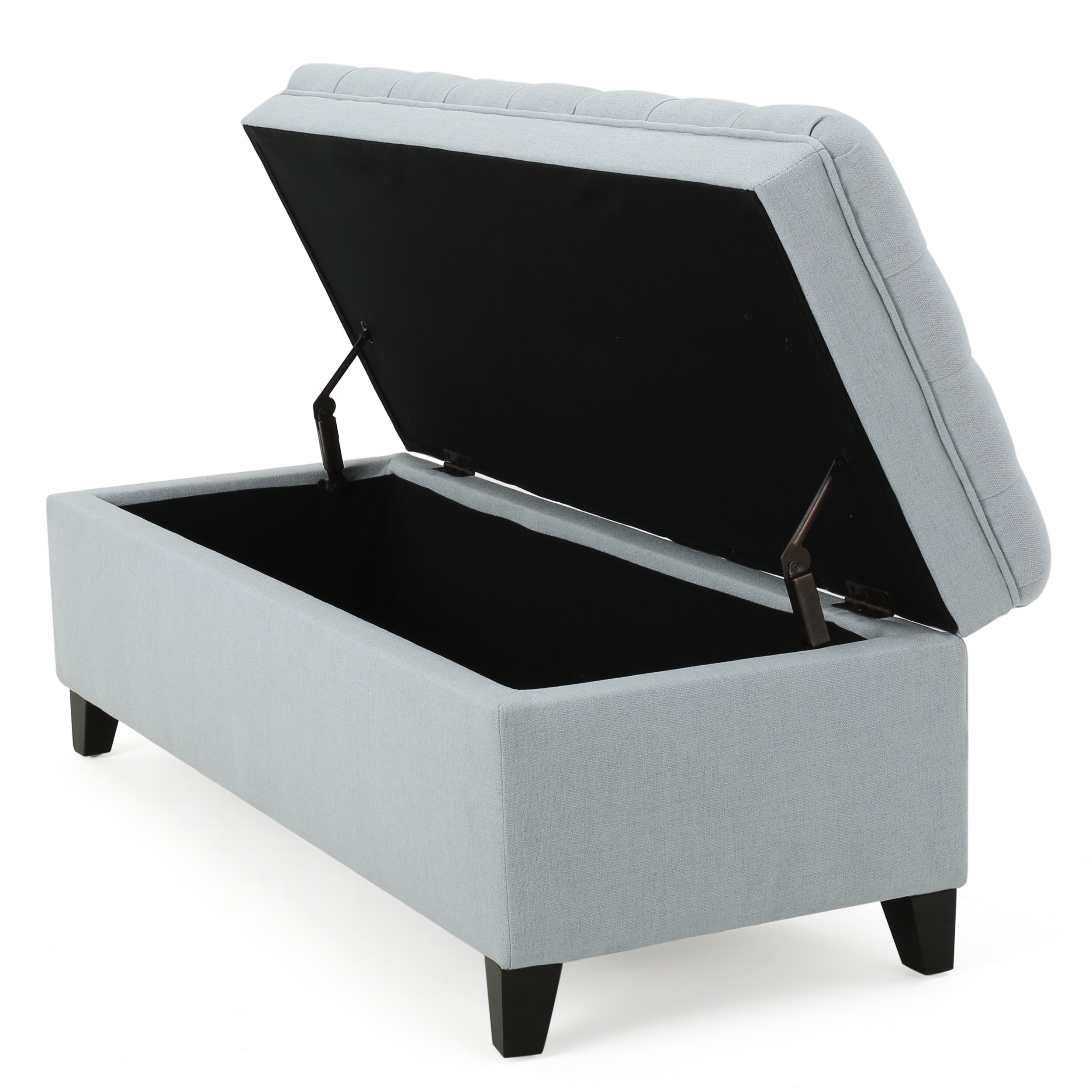 Hastings tufted fabric storage ottoman bench by christopher knight home deals