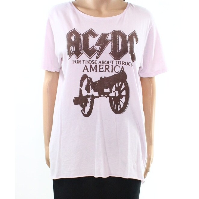 Shop Junk Food New Pink Womens Size Small S Ac Dc Graphic Print Tee T Shirt 671 Overstock 20833795