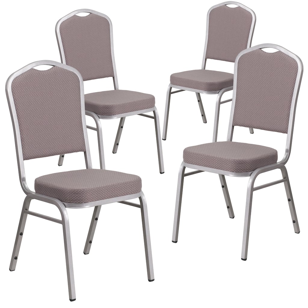 4 Pack Crown Back Stacking Banquet Chair