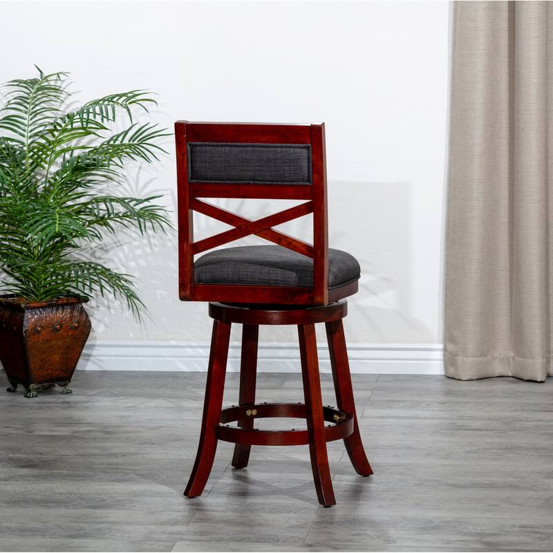 30" Bar Height X-Back Swivel Stool