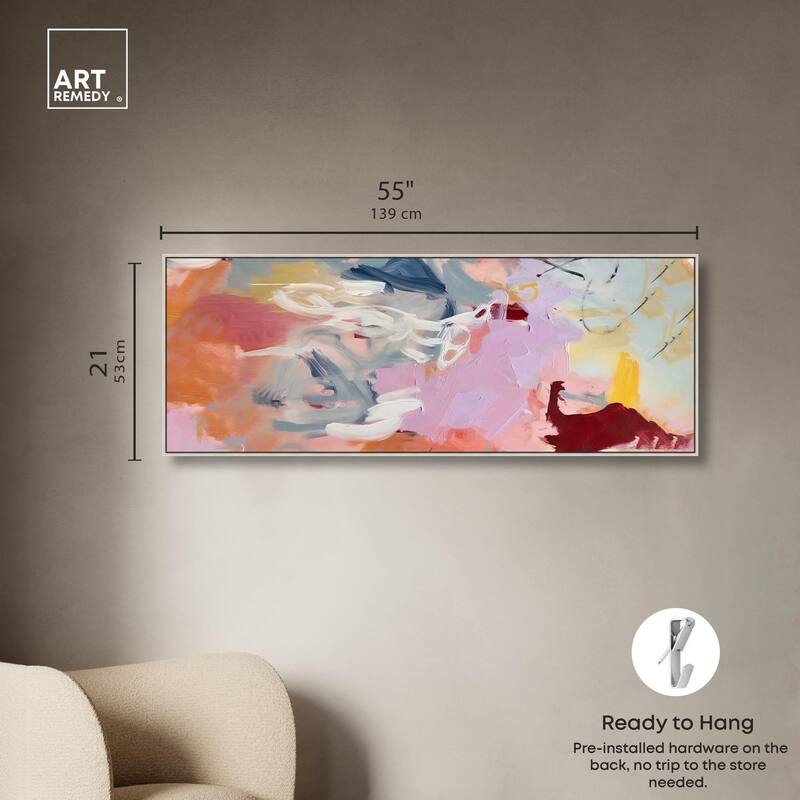 Flaming Color Splash Panoramic Canvas by Art Remedy