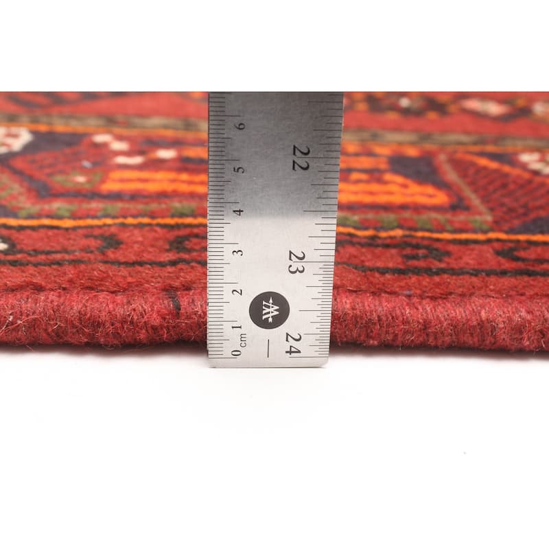 ECARPETGALLERY Hand-knotted Andelz Red Wool Rug - 4'2 x 6'9