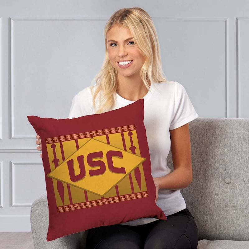 NCAA USC Trojans Sword 18 Inch Throw Pillow