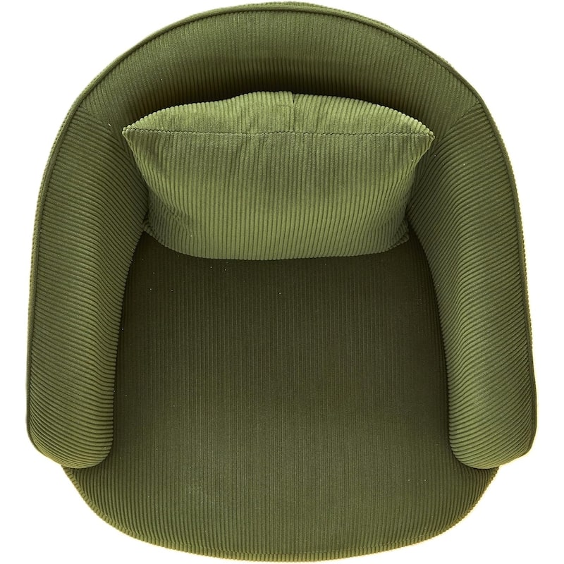 Modern Channel Corduroy Velvet Accent Chair with Black Metal Legs Luxurious Design and Comfortable Seating Ideal
