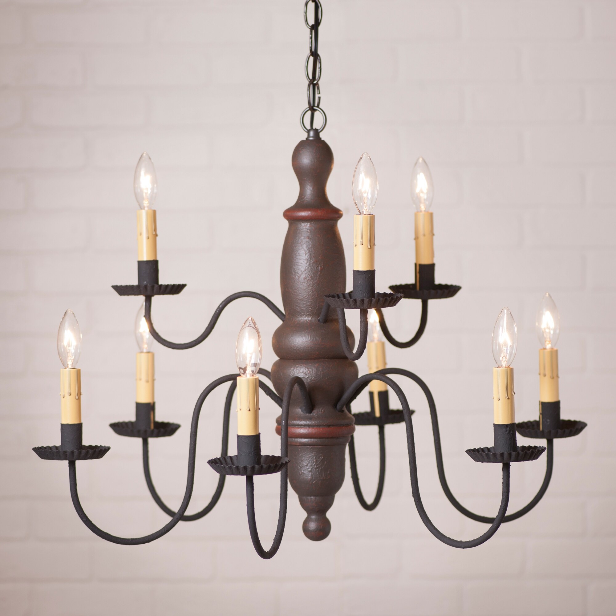 Irvin's Country Tinware Fairfield Chandelier in Americana Espresso - 21 X 26.5 X 26.5 inches - Chandeliers For Bedrooms by Overstock.com