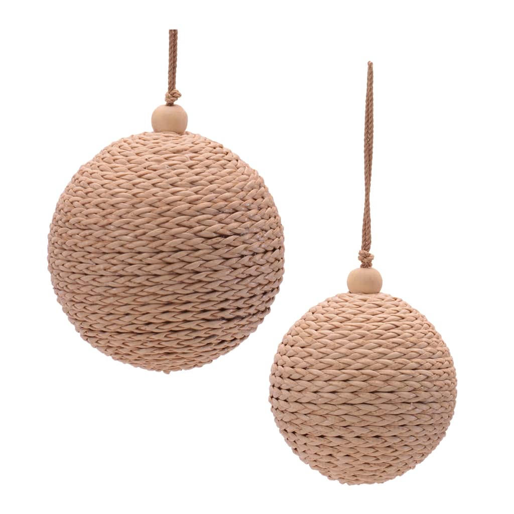 Plastic Ball Ornaments (Set of 4) - 3" & 4" Christmas Tree Decorations