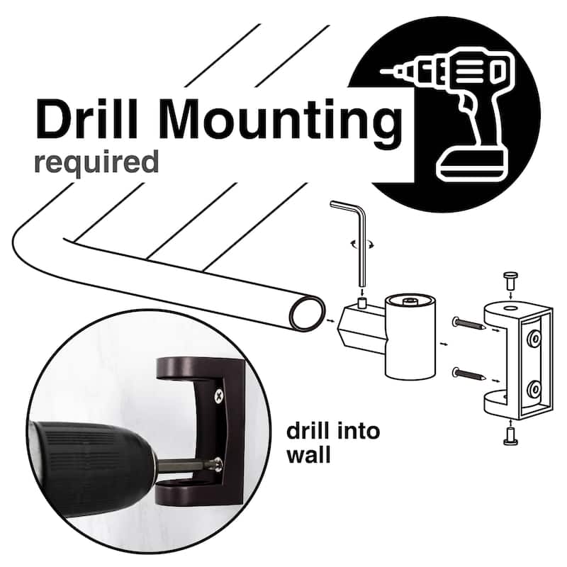 Double Curved Shower Curtain Rod Adjustable 44 to 70 inches by JS Jackson Supplies