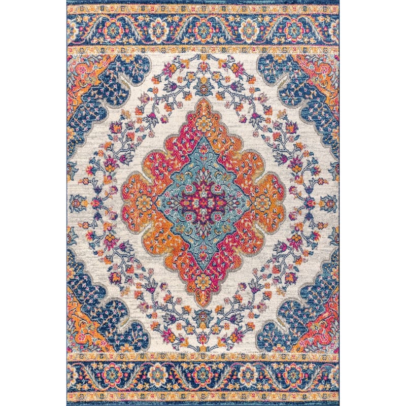 JONATHAN Y Inigo FLAIR Boho Vintage Medallion Area Rug