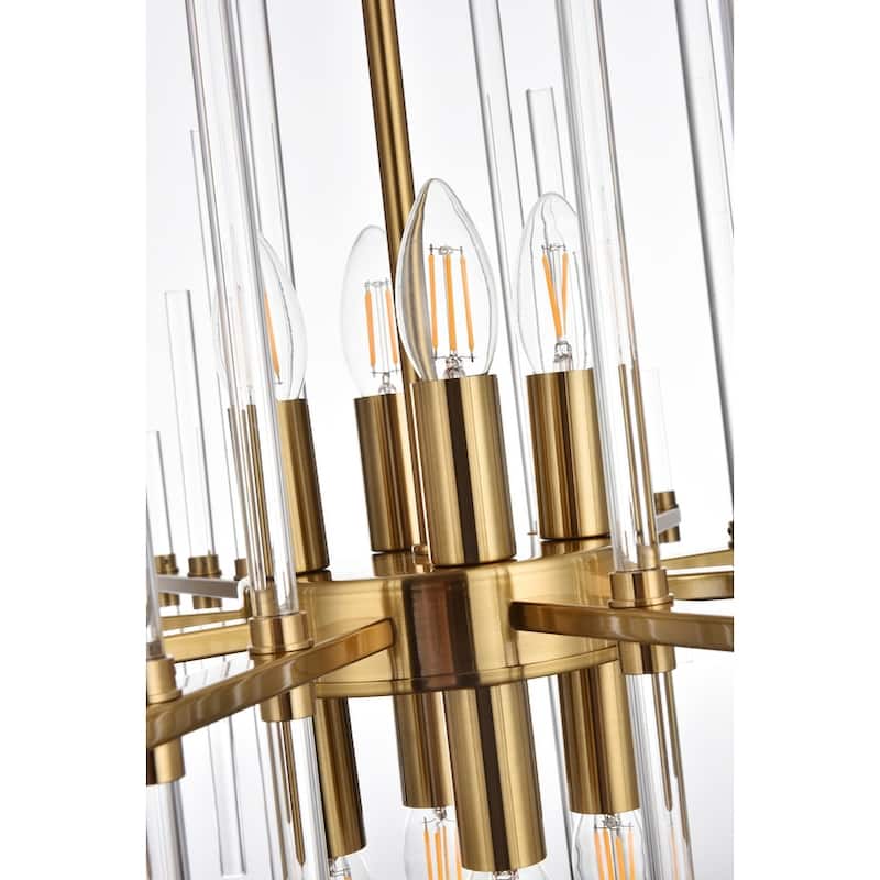 Samuel 31 inch Crystal Rod Pendant - N/A