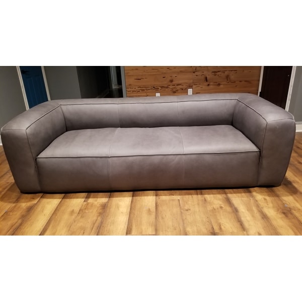 Stones Stripes Diva Italian Leather Sofa Utah Smoke Grey Stones Stripes Diva Italian Leather Sofa Utah Smoke Grey Free Shipping Today 16151000