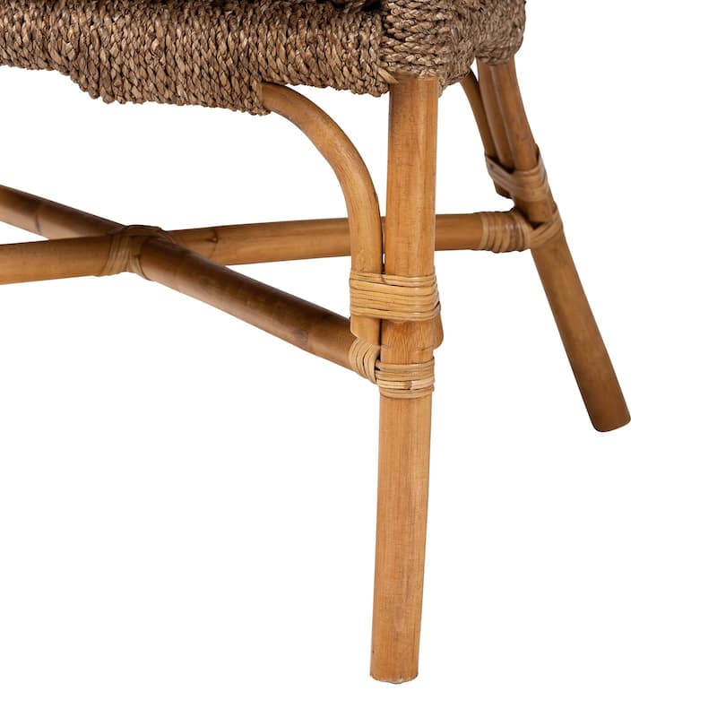 Luis Bohemian Natural Seagrass and Rattan Arm Chair