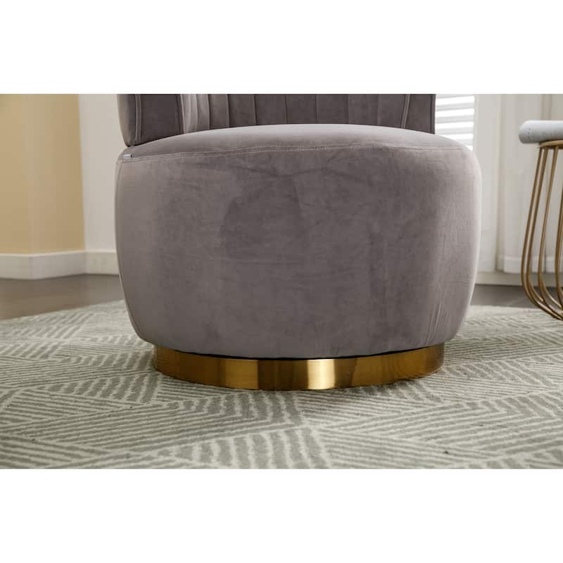 360 Degree Swivel Round Barrel Accent Sofa Arm Chairs