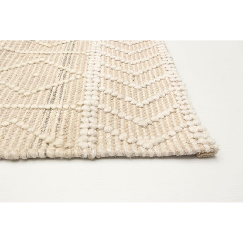 ECARPETGALLERY Braid weave Sienna Cream Wool Rug - 6'1 x 9'2