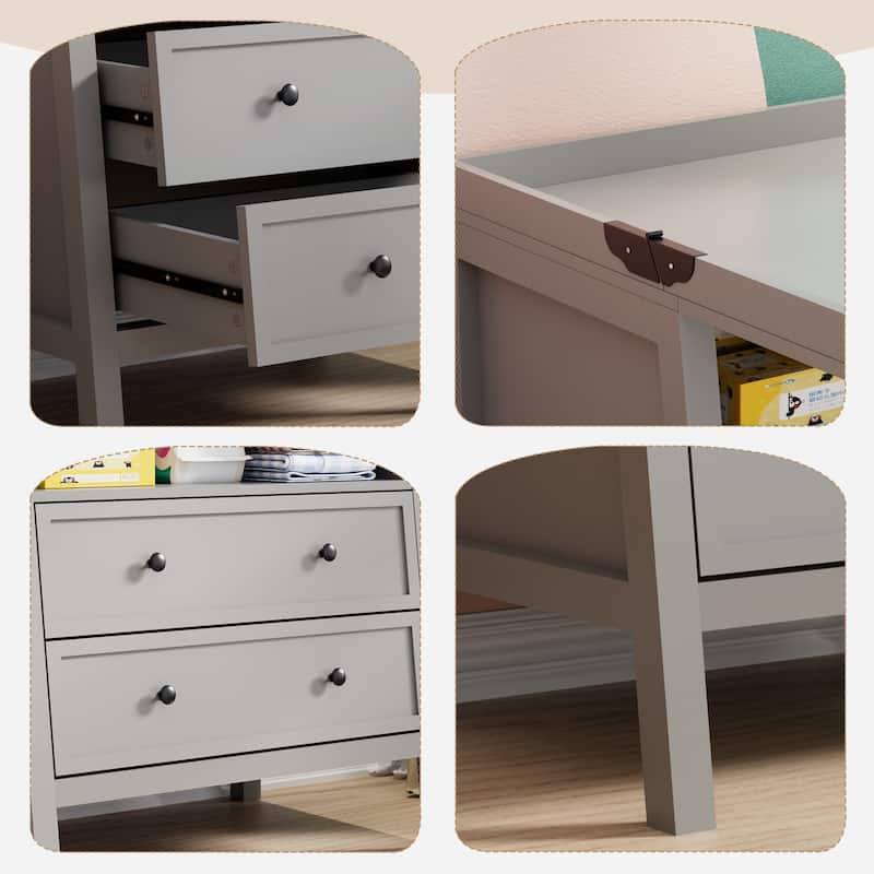 Baby Changing Table Multi-Functional 2 Drawer Dresser