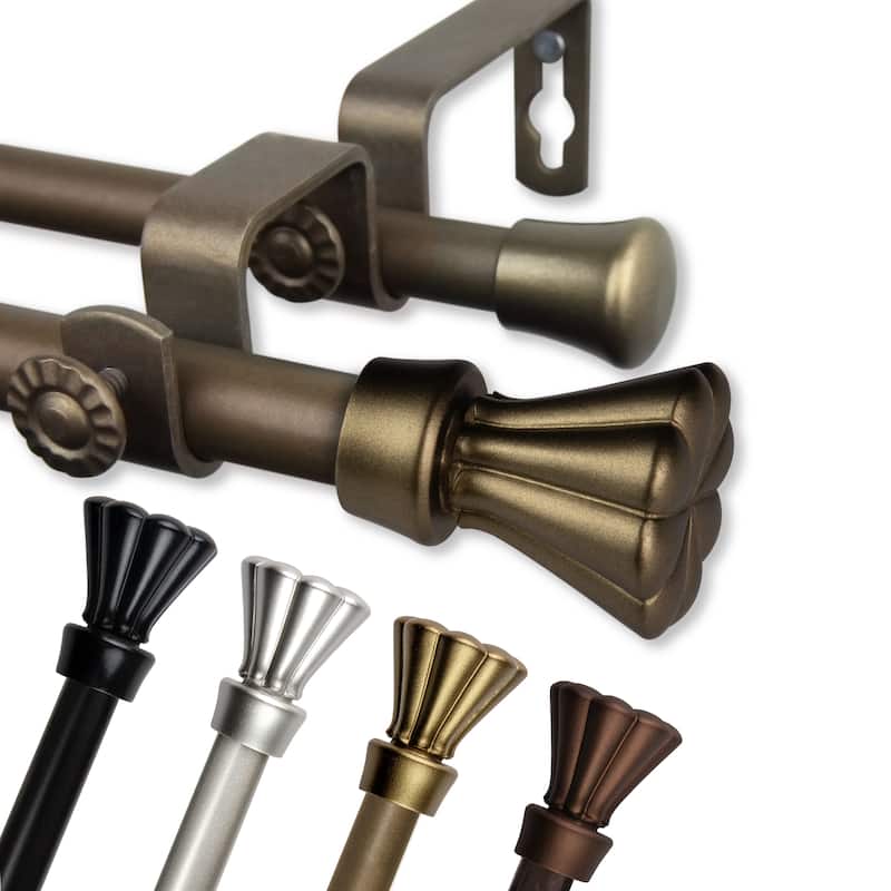 InStyleDesign Drais Double Curtain Rod 5/8-inch dia.