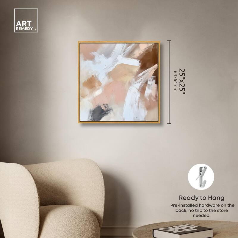 Taupe and Ash I Canvas by Art Remedy