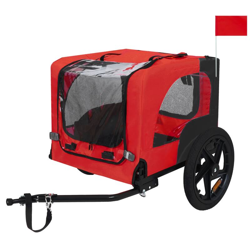 Pet Bike Trailer Dog Cart for Bicycle,Suitable for Small and Medium Pets, Easy Folding Cart Frame, Non-Slip Floor