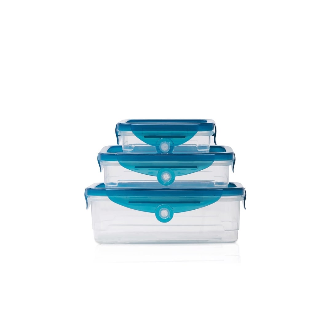 Handy Gourmet Flexi-Top Reusable Containers, BPA Free - Rectangle, Set of 3