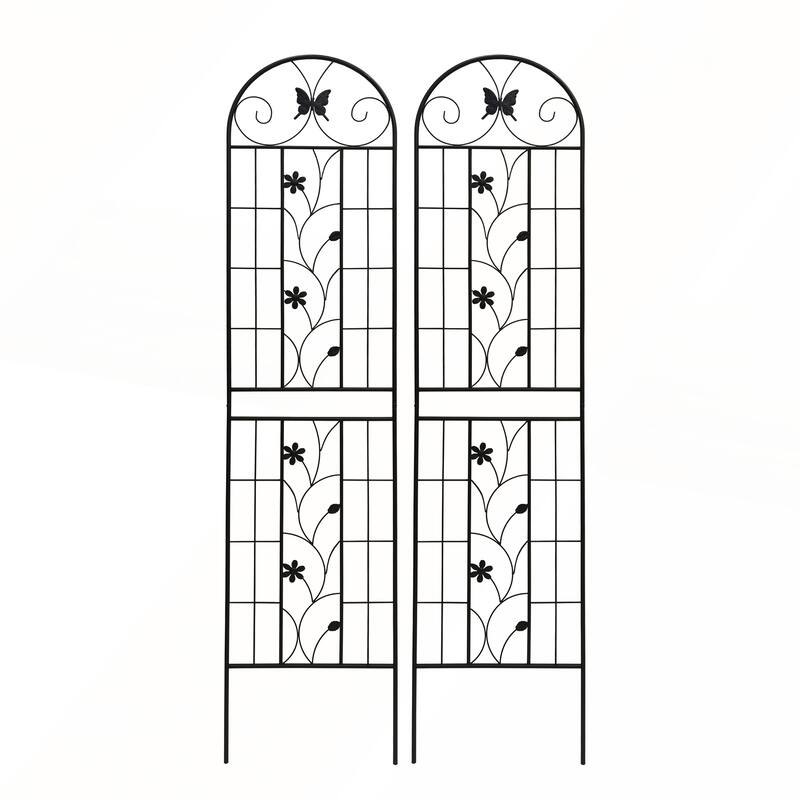 2 Pack Metal Garden Trellis 86.7in x 19.7in Rustproof Trellis