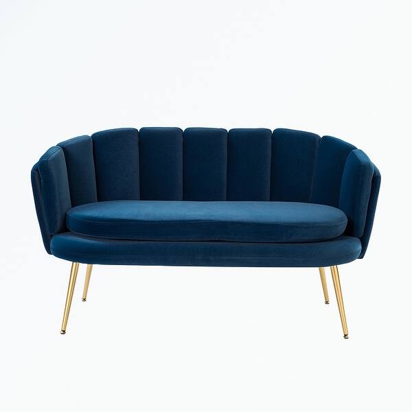 Velvet Loveseat with Metal Legs Bed Bath & Beyond 36990002