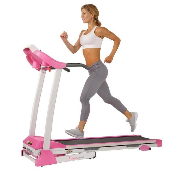slide 15 of 35, Sunny Health and Fitness Treadmill Pink