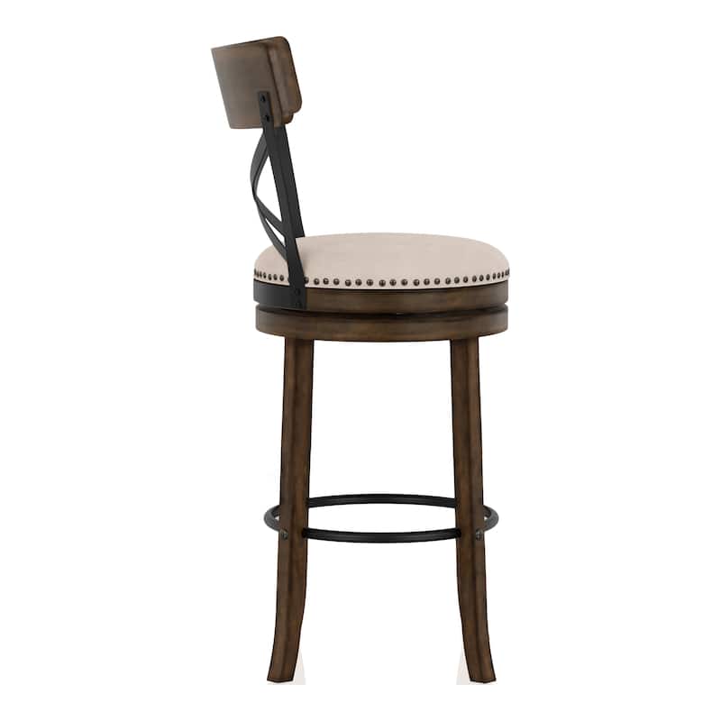 Heidi Modern Farmhouse Swivel Barstools (Set of 2) by Furniture of America