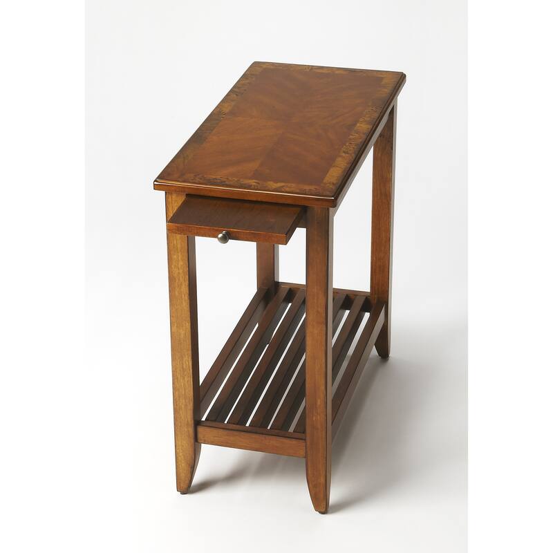 Handmade Butler Irvine Olive Ash Burl Chair End Table - Wood