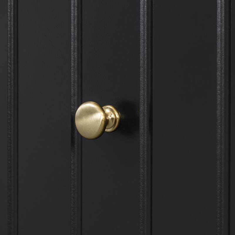 20-Inch Bathroom Vanity with Ceramic Sink - MDF Storage Cabinet with Drawer, Side Shelf and Silver Handle