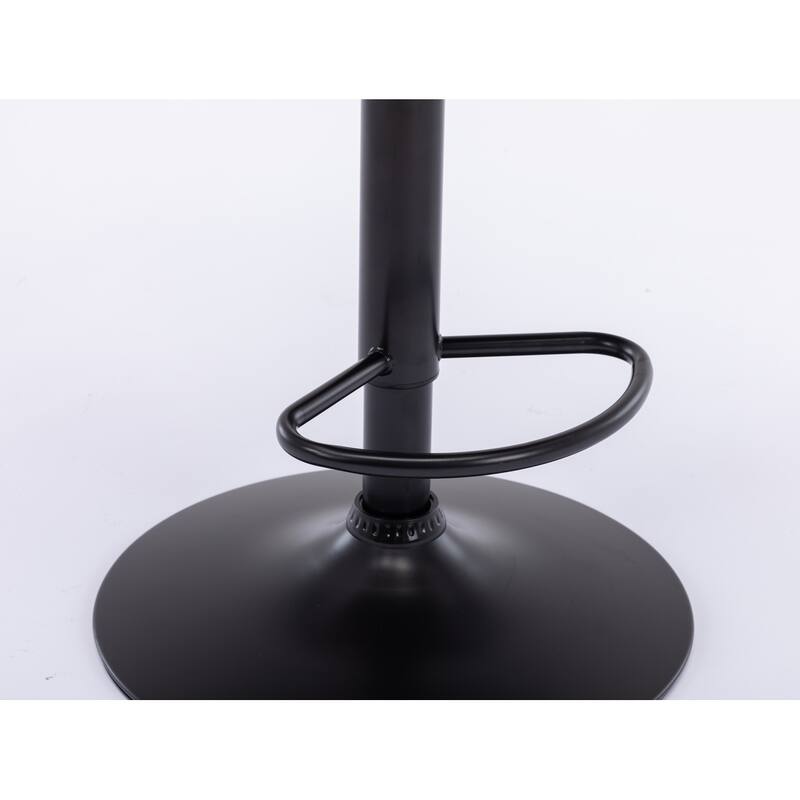 GDF Studio - Modern Upholstered Swivel Velvet Bar Stools with Adjustable Seat Height and Tufted Back (Set of 2)