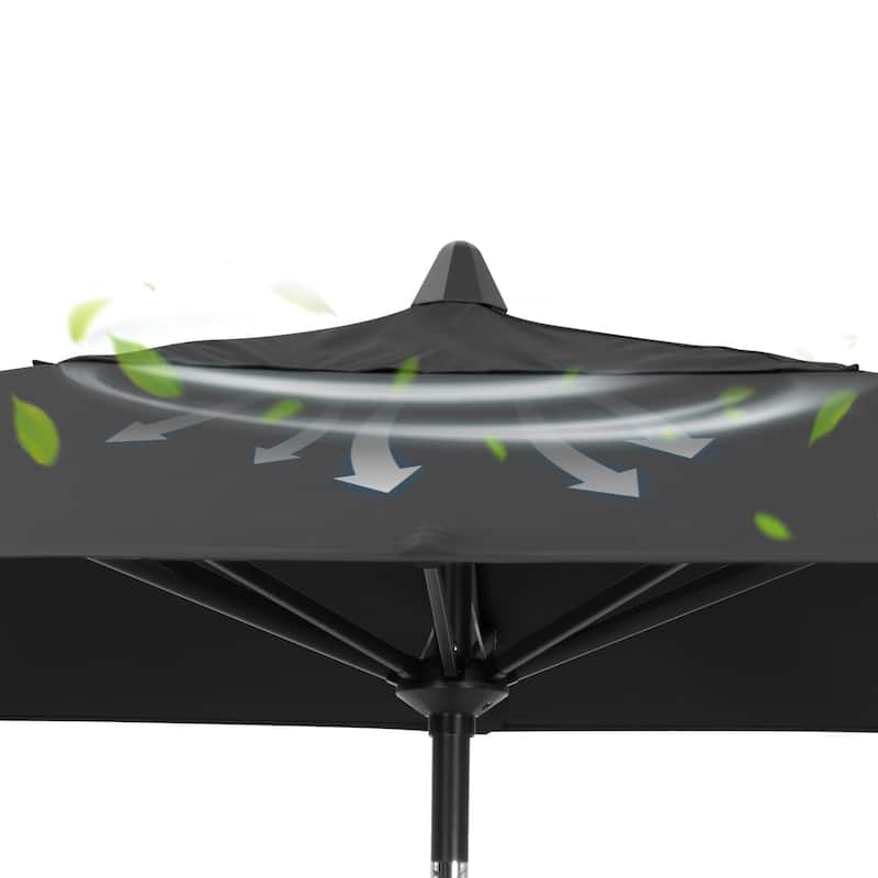 VredHom 9x5 Ft Outdoor Rectangular Market Umbrella