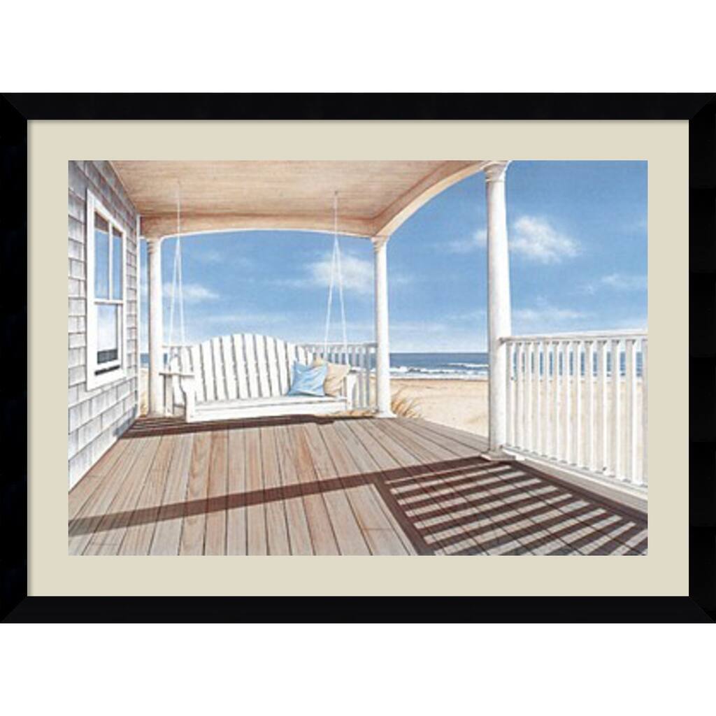 Framed Art Print 'The Porch Swing' by Daniel Pollera 43 x 32-inch