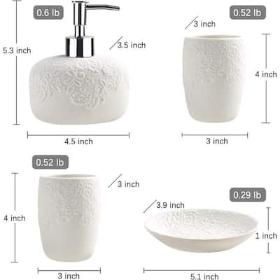 Accessories Set with Embossed Design