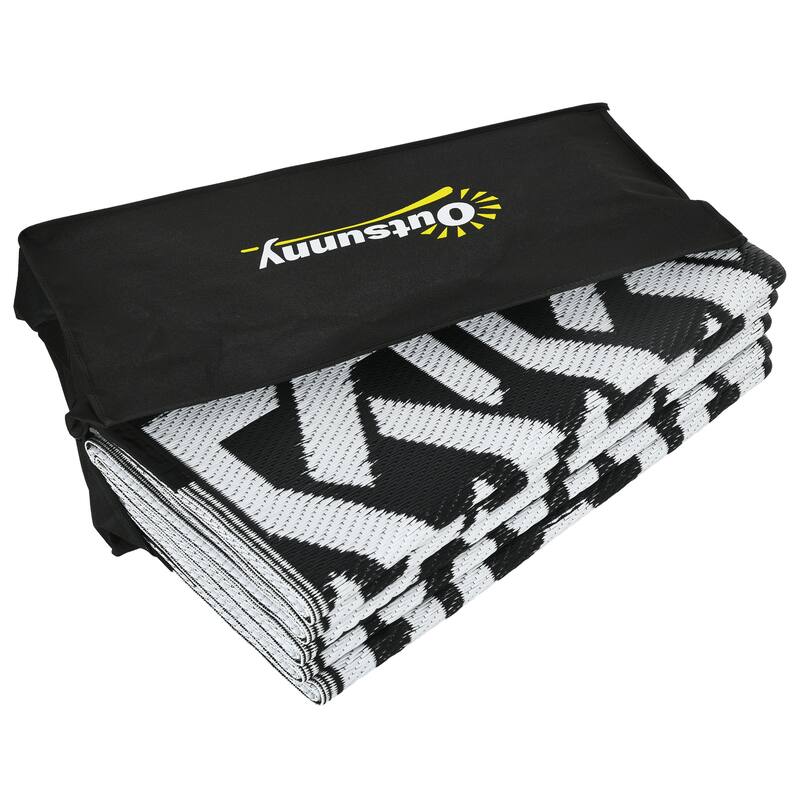 8' x 10' Outdoor Reversible Waterproof Straw Floor Mat with Carry Bag - 8' x 10'