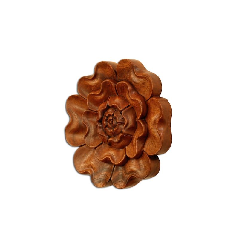 Wooden Hand Carved Wall Art Lotus Flower Relief Panel Handcrafted Wall Plaque Gift Decorative Home Decor Accent Handmade Wood