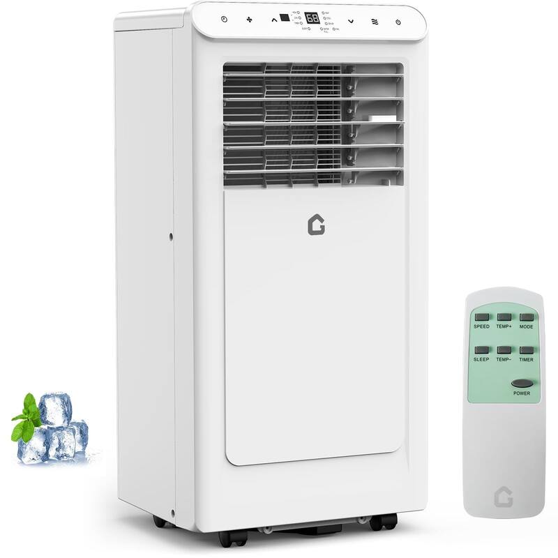 8,000 BTU Portable Air Conditioner, with Fan & Dehumidifier, Cools up to 350 Sq. Ft - White
