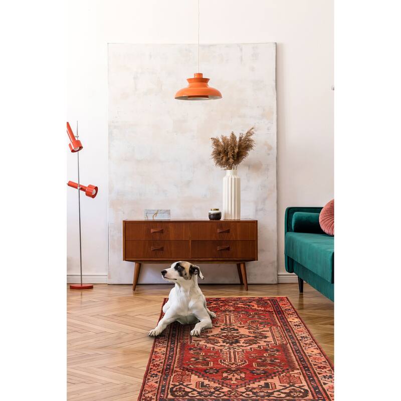 ECARPETGALLERY Hand-knotted Andelz Red Wool Rug - 3'2 x 6'3