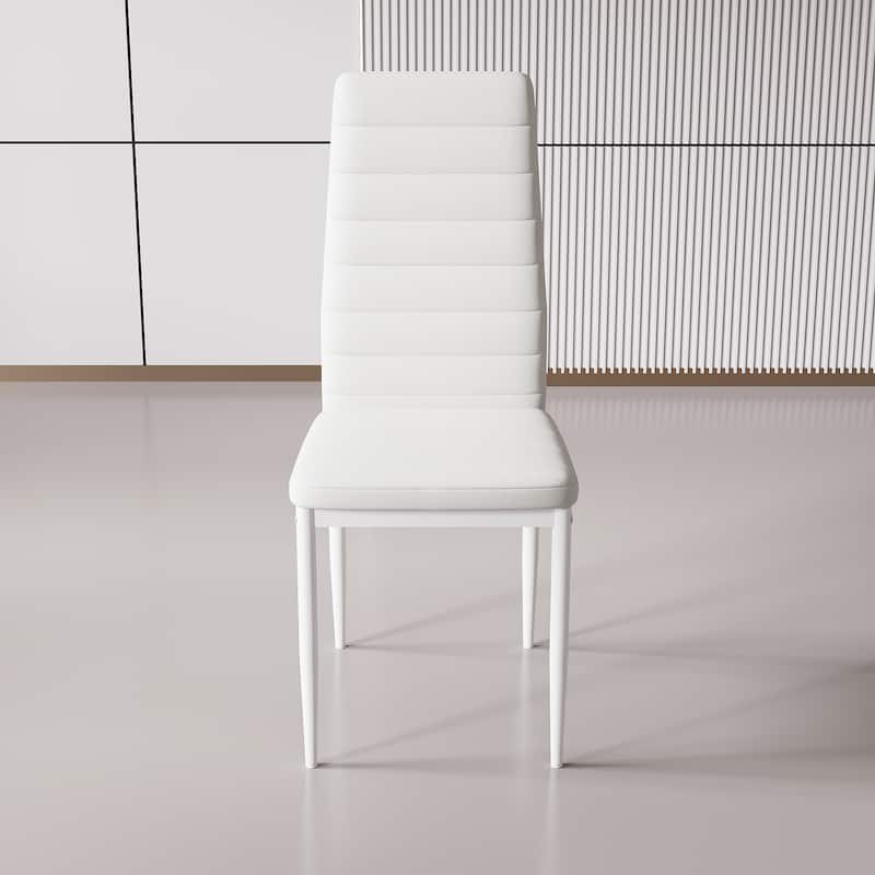 Modern Faux Leather Upholstered Dining Chair (Set of 4)
