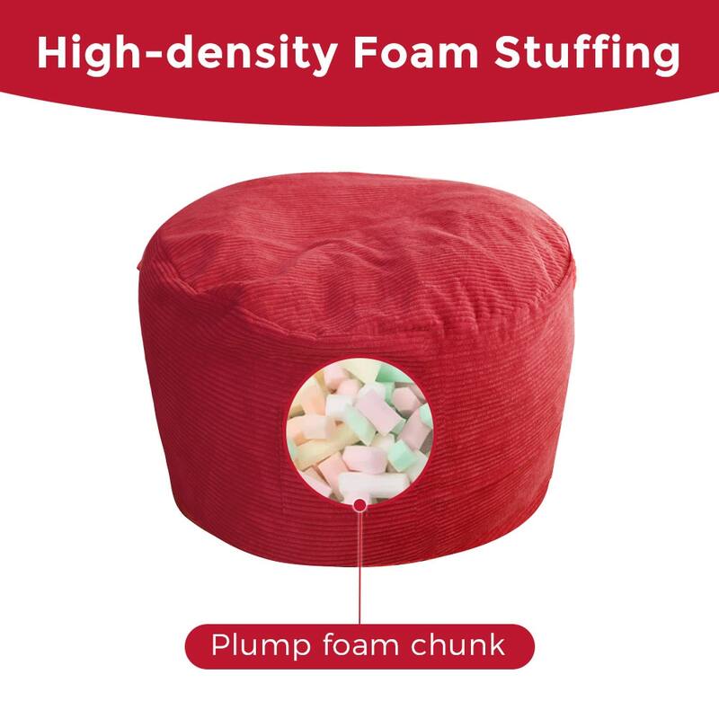 Corduroy Bean Bag Chair, Convertible Chair Folds from Bean Bag to Bed