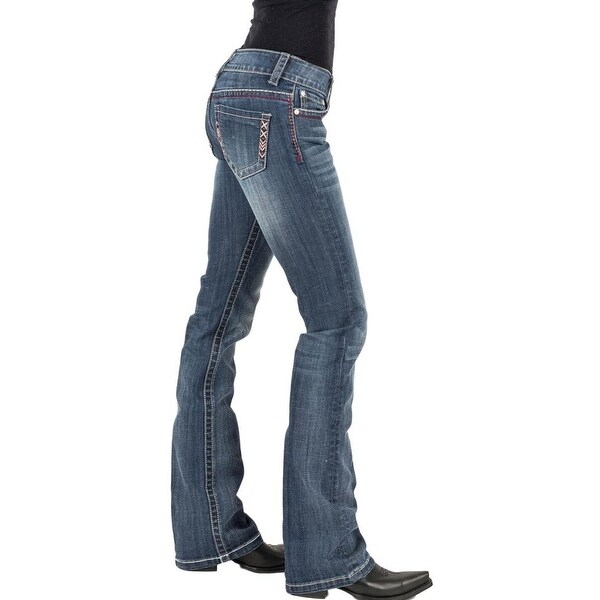 low rise western jeans