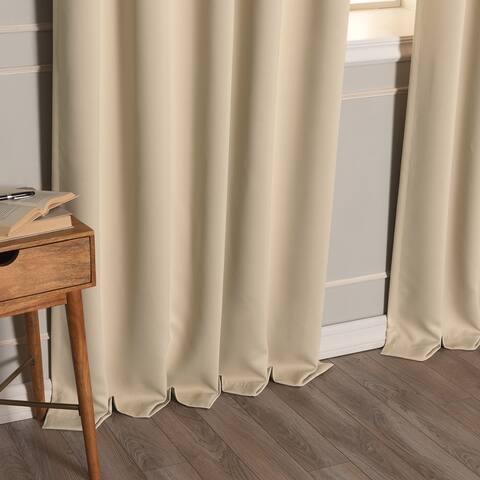 Aurora Home Thermal Insulated Blackout Knotted Tab Curtains