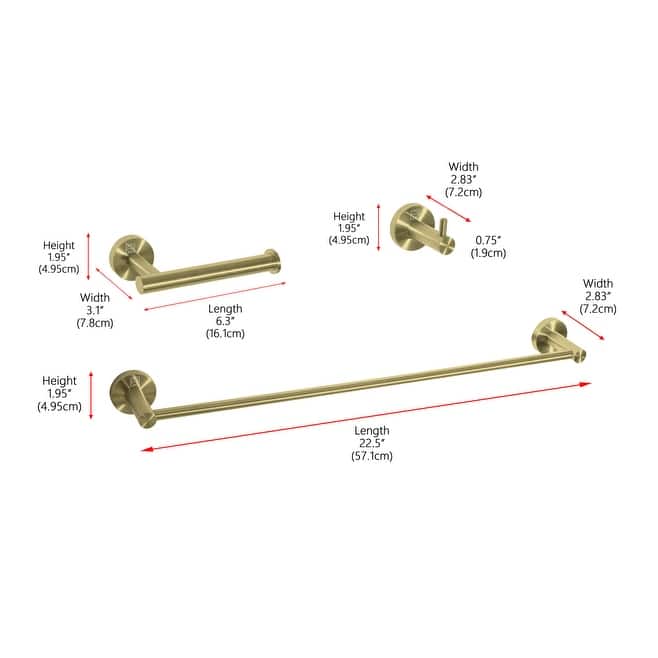 Indigo Home 3-Piece Bathroom Hardware Set