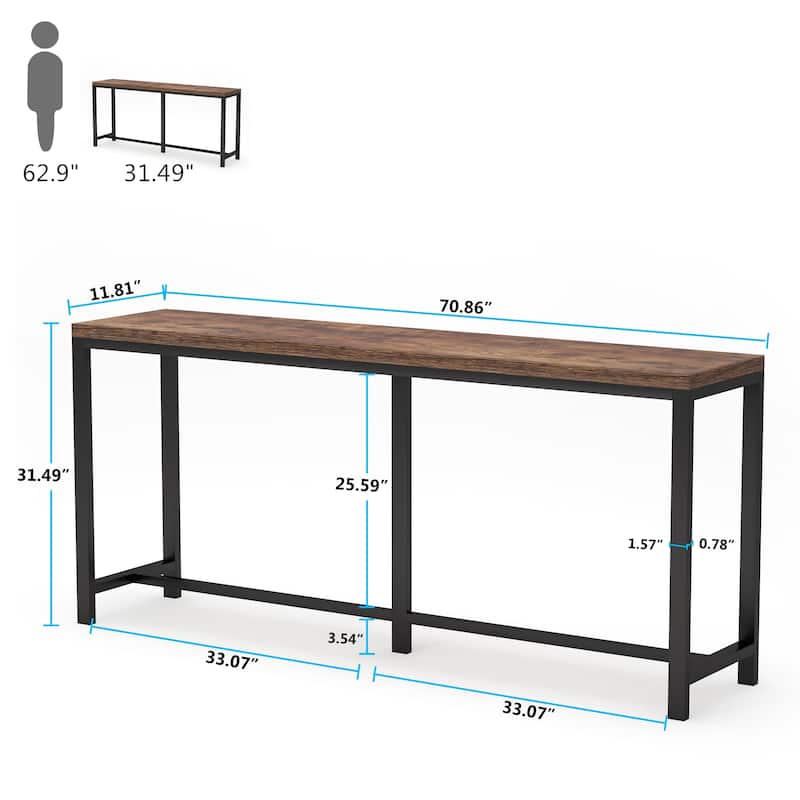 70.9" Console Sofa Entryway Table for Living Room