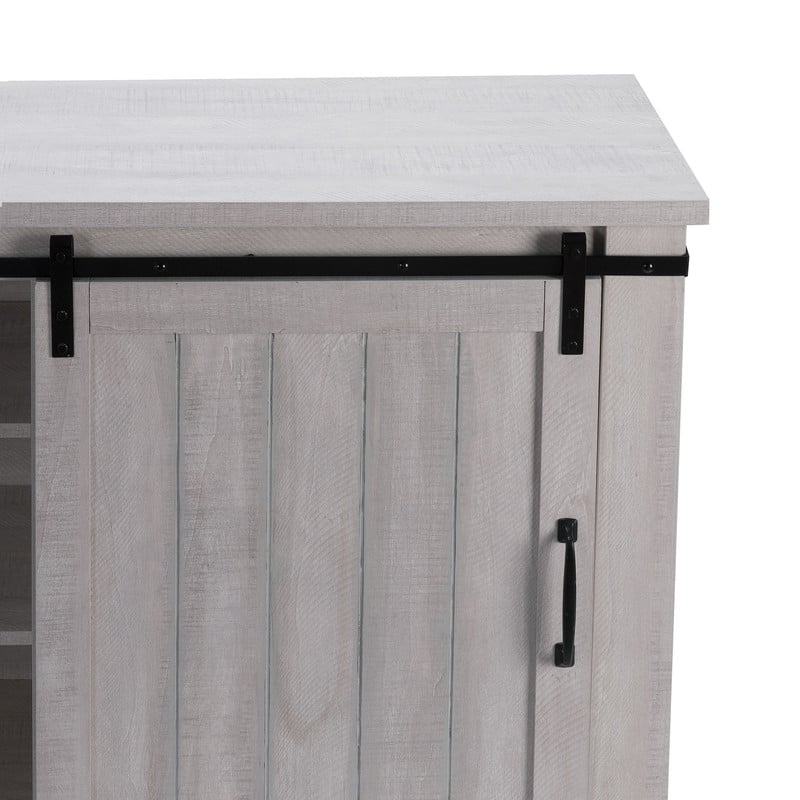 32" Compact TV Stand for 40" TVs w/ Barn Door Design - 32" in Width
