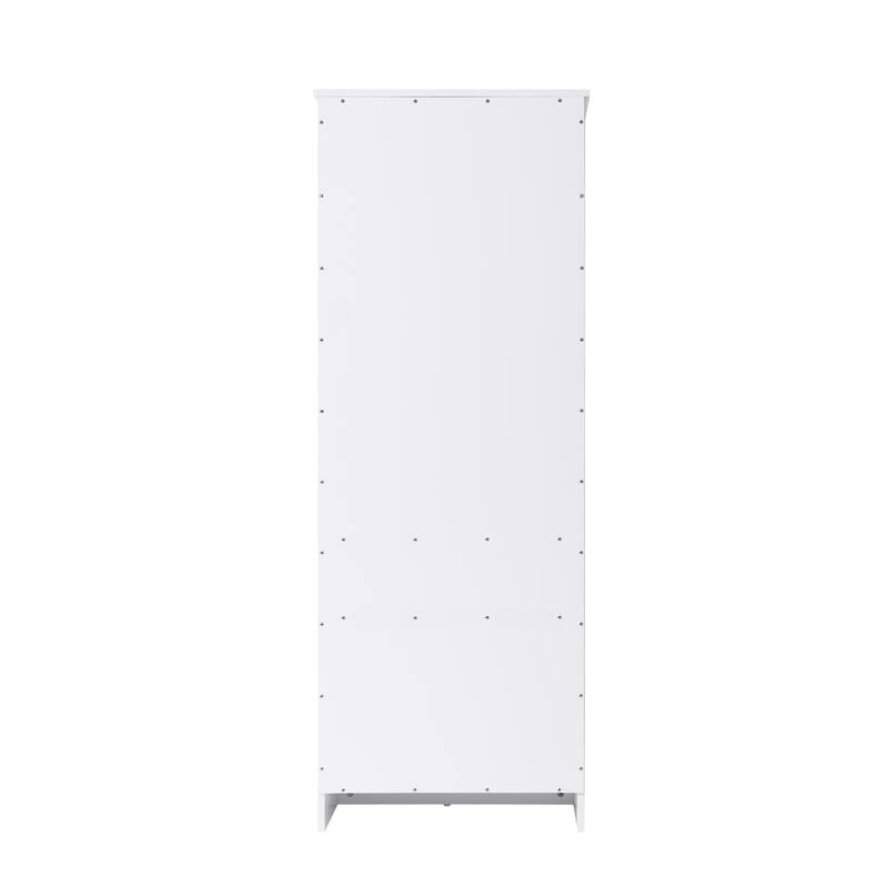 Fresco 16-28 Inch Bath Storage Glass Cabinet