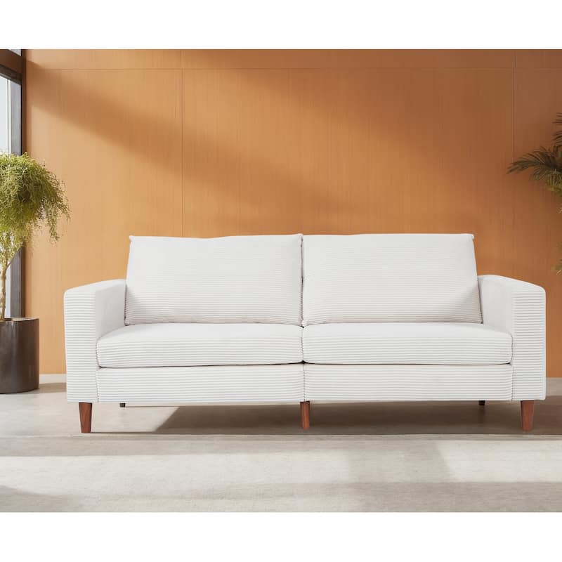 Futon Sofa Bed Linen Couch, Convertible Folding Futon Couch Recliner Lounge - Beige