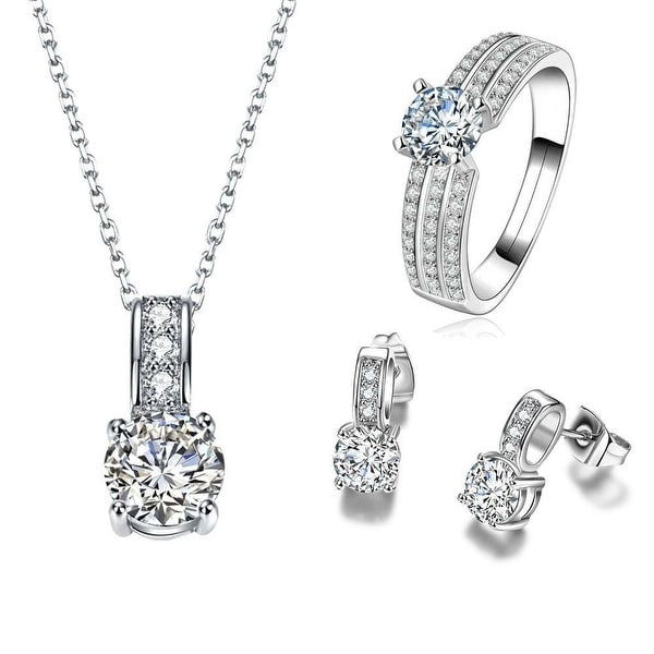 women's necklace and earrings set