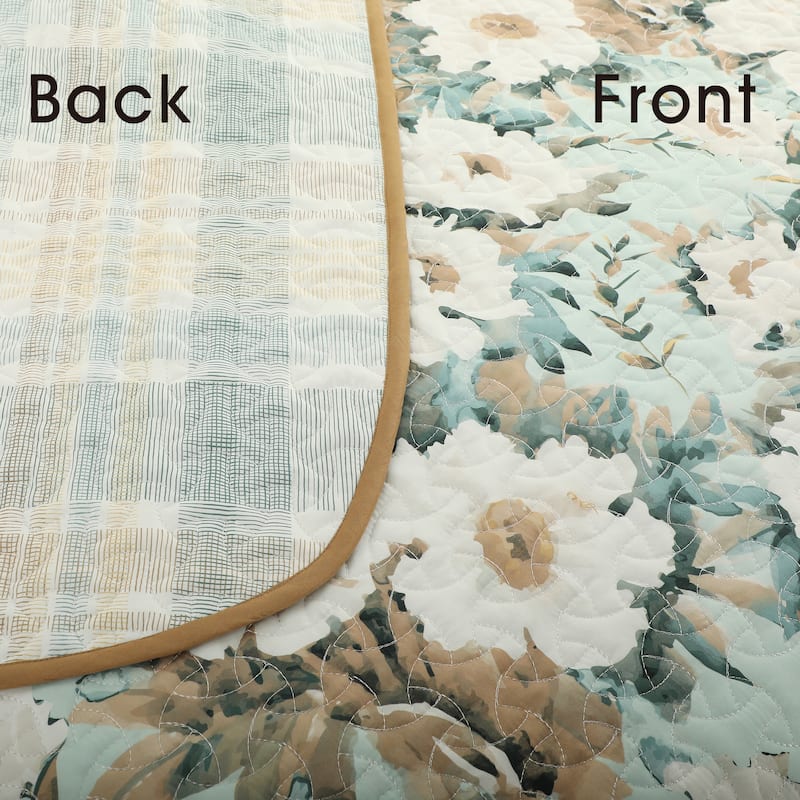 Nanshing Rosanna 3 Piece Floral Print Quilt Set